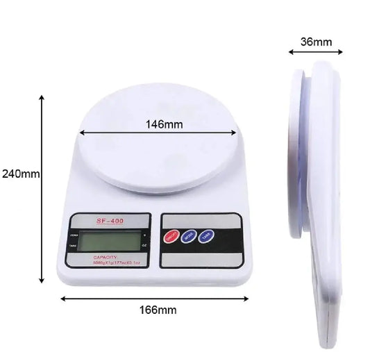 SF-400 Digital Kitchen Weighing Scale 1g to 10kg | Electronic Food Weight Machine | LCD Display
