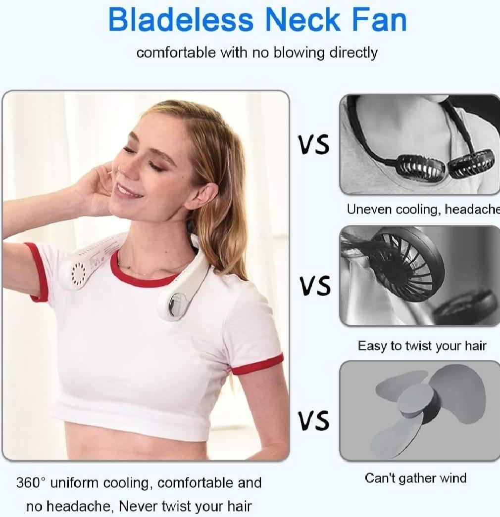 Rechargeable Neck Fan | Bladeless USB Cooling Fan