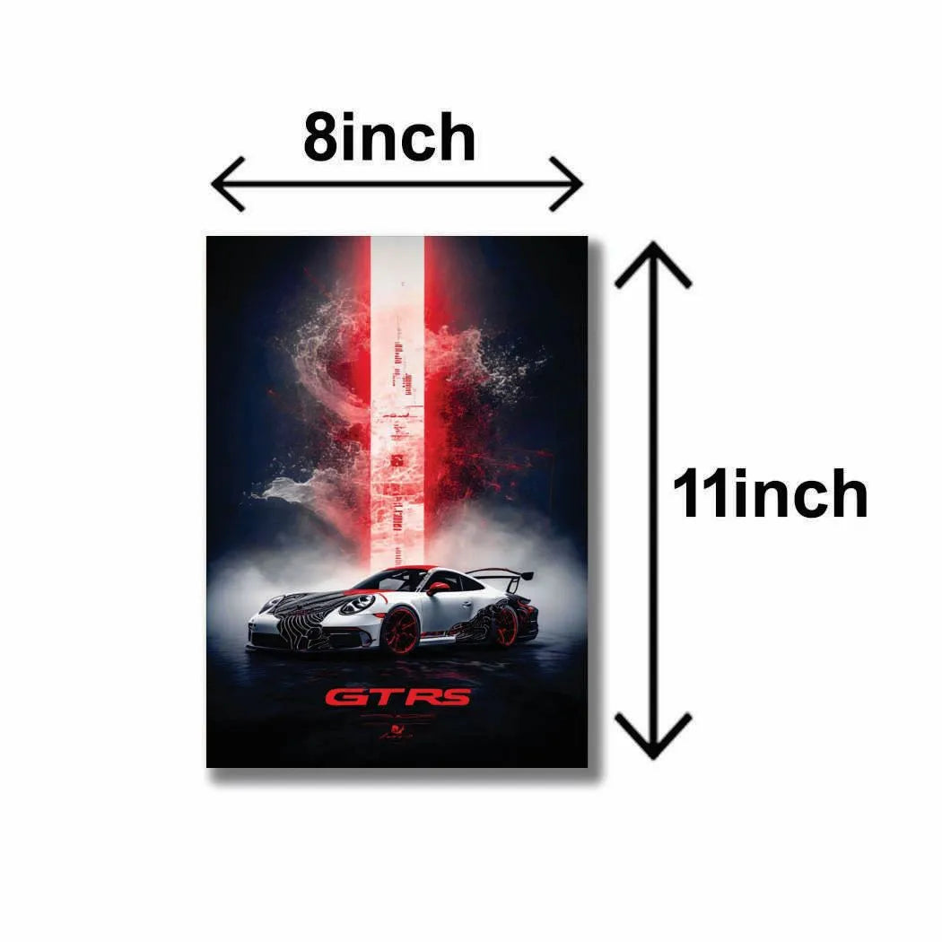 Car Design Wall Art Paintings | 3 Pcs | 8x11 MDF Multicolor
