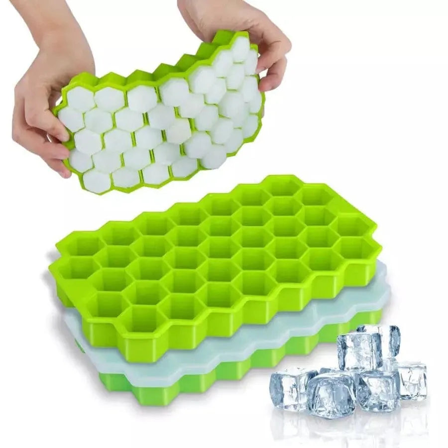 Silicone Ice Cube Tray | Set of 2 | Multicolor Collapsible Containers