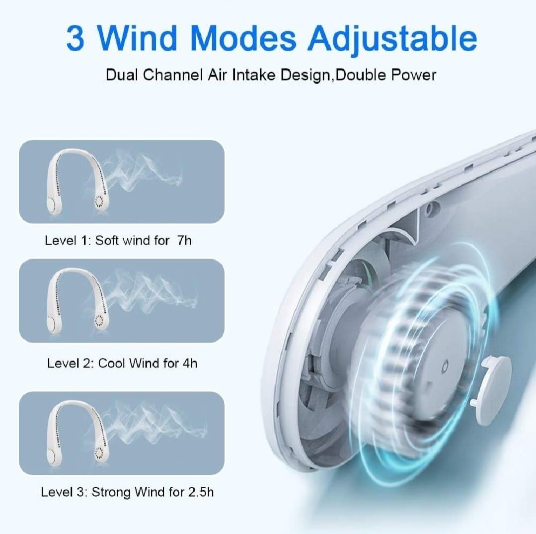 Rechargeable Neck Fan | Bladeless USB Cooling Fan